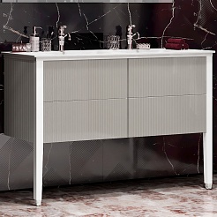 Opadiris Тумба с раковиной Рубинно 120 4 ящика серая – фотография-1